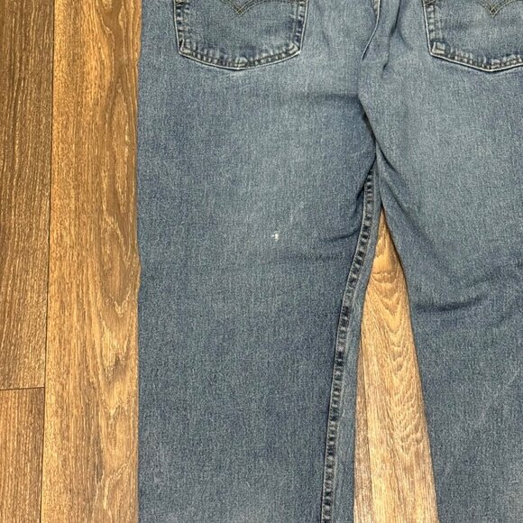 Levi's 502 Jeans Men's 38x32 Medium Wash Taper Fit Stretch Denim Red Tab - Picture 5 of 9